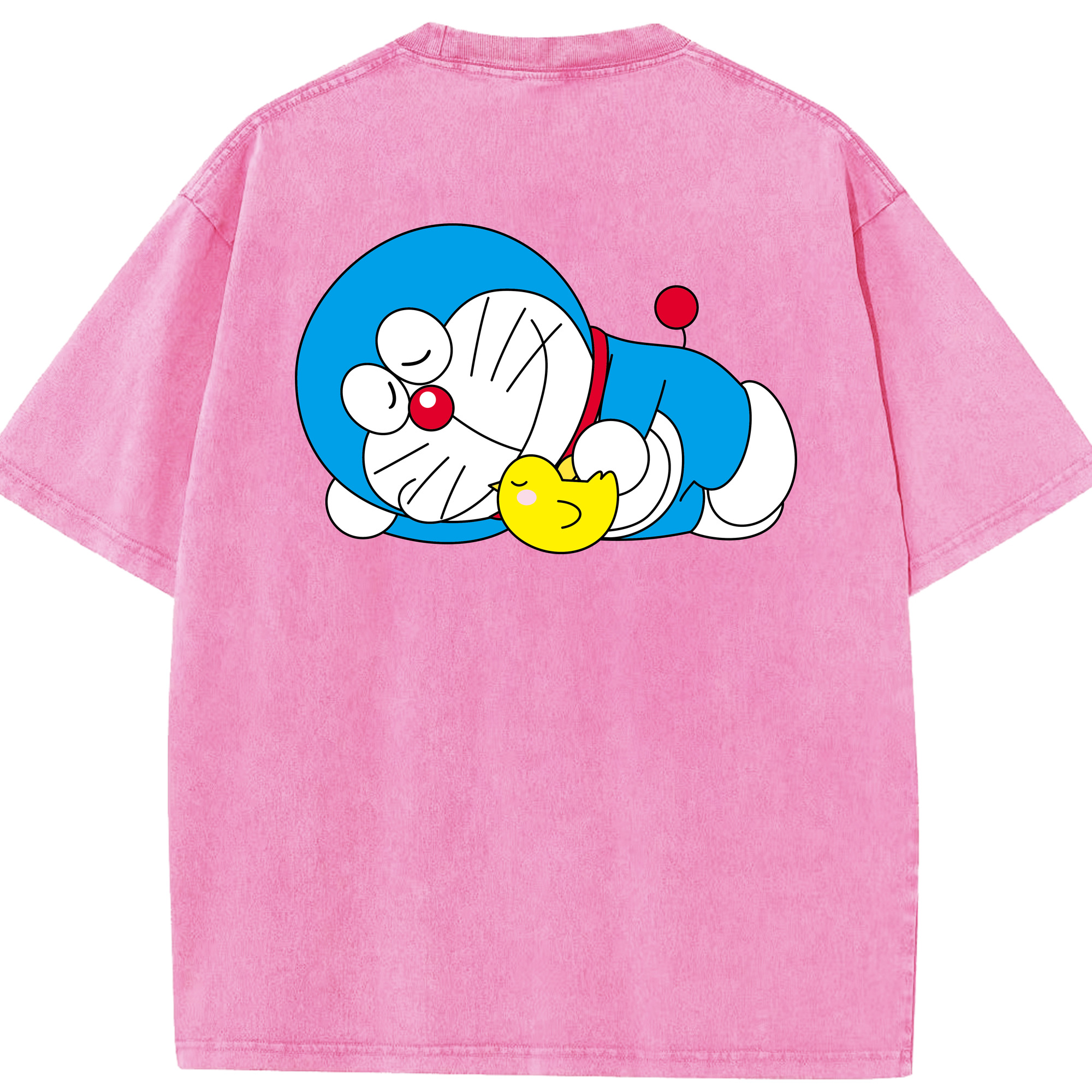 （画像用） ドラえもん Doraemon 綿100% ヴィンテージ風 半袖Tシャツ（背面プリント）